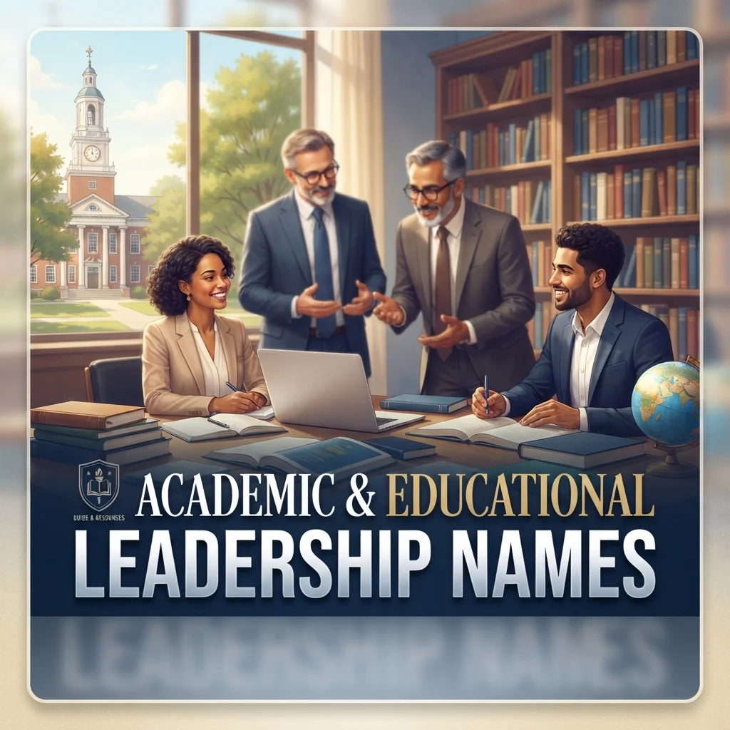 🎓 Academic & Educational Leadership Names