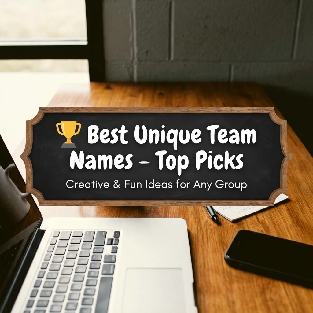 🏆 Best Unique Team Names – Top Picks