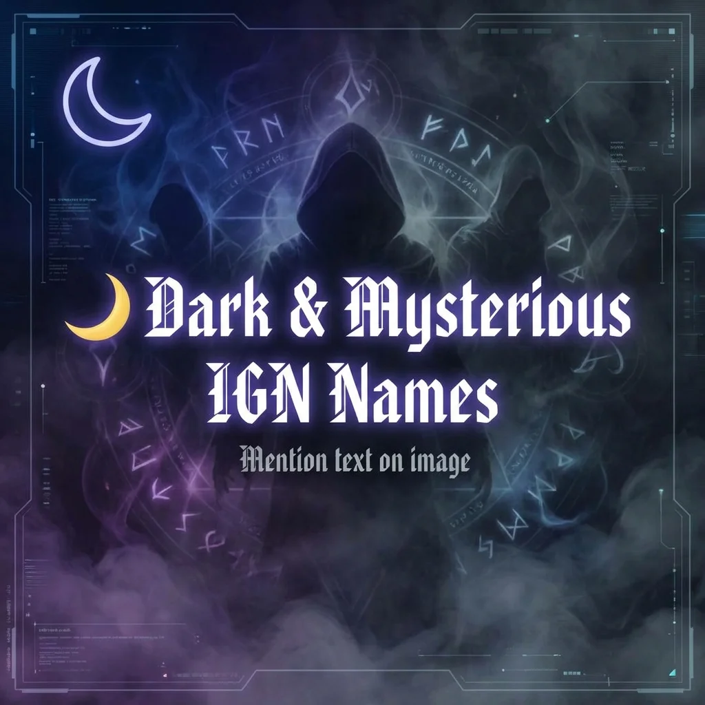 ๐ Dark & Mysterious IGN Names