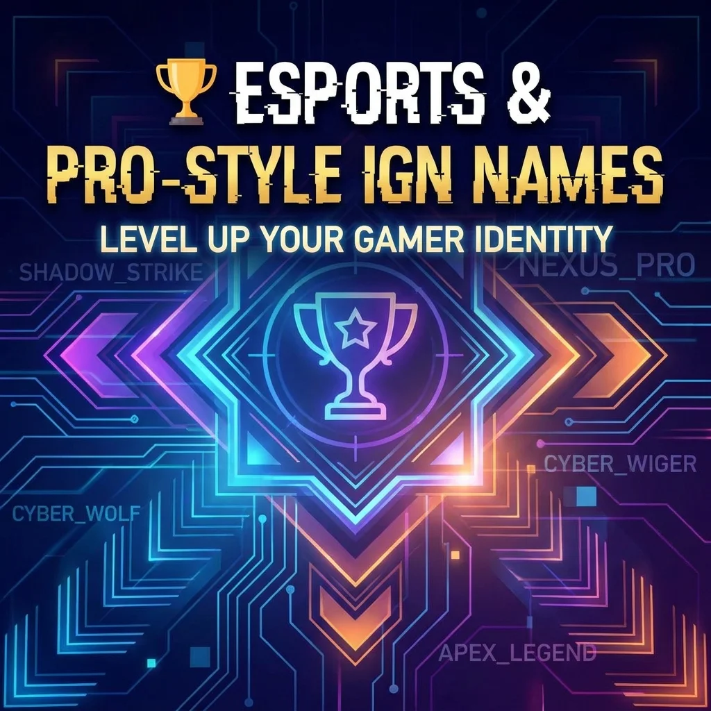 ๐ Esports & Pro-Style IGN Names