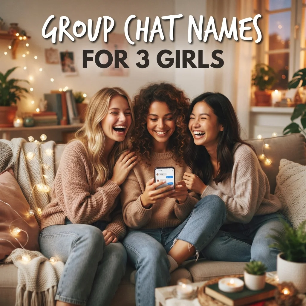 💬 Group Chat Names for 3 Girls