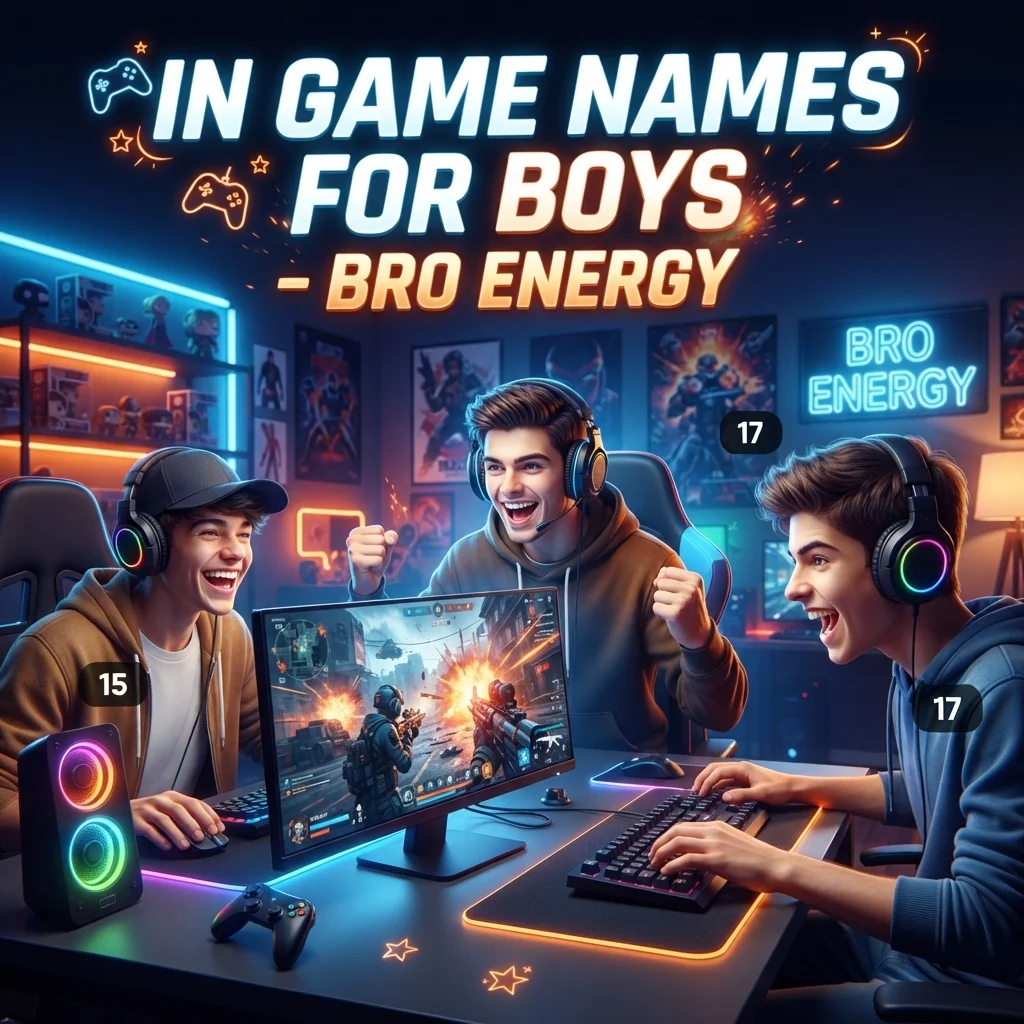 🎮 In Game Names for Boys – Bro Energy