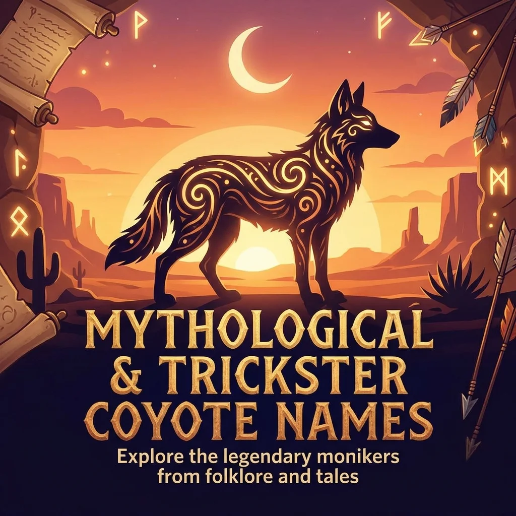 🧙 Mythological & Trickster Coyote Names