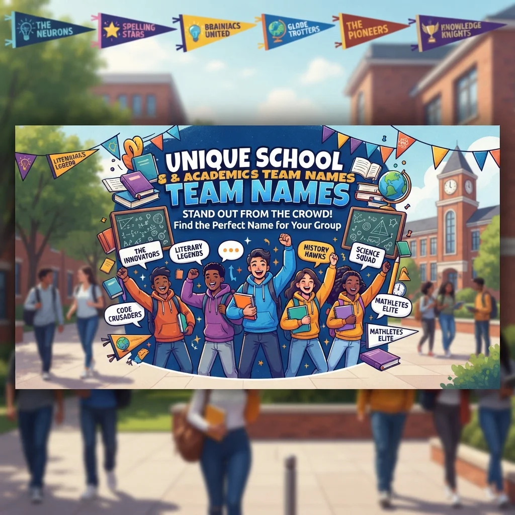 🎓 Unique School & Academic Team Names