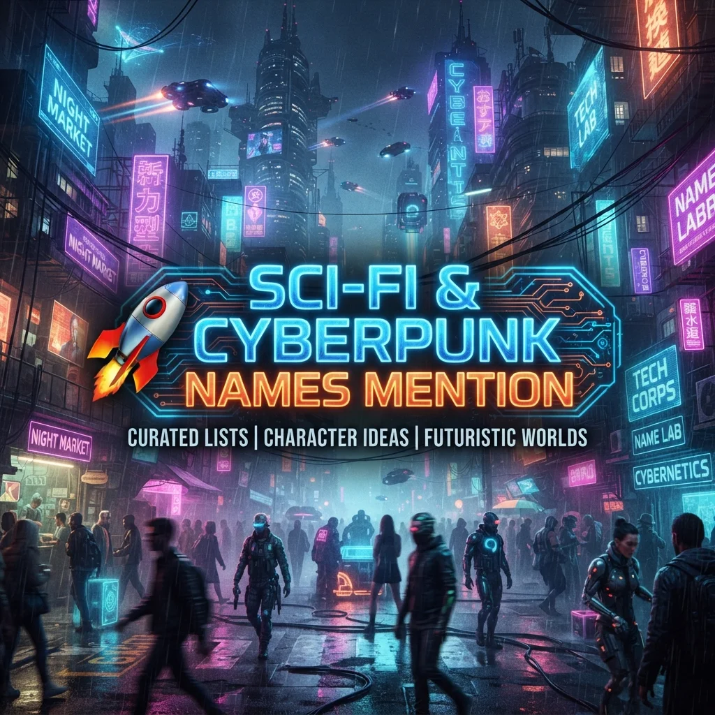 ๐ Sci-Fi & Cyberpunk Names