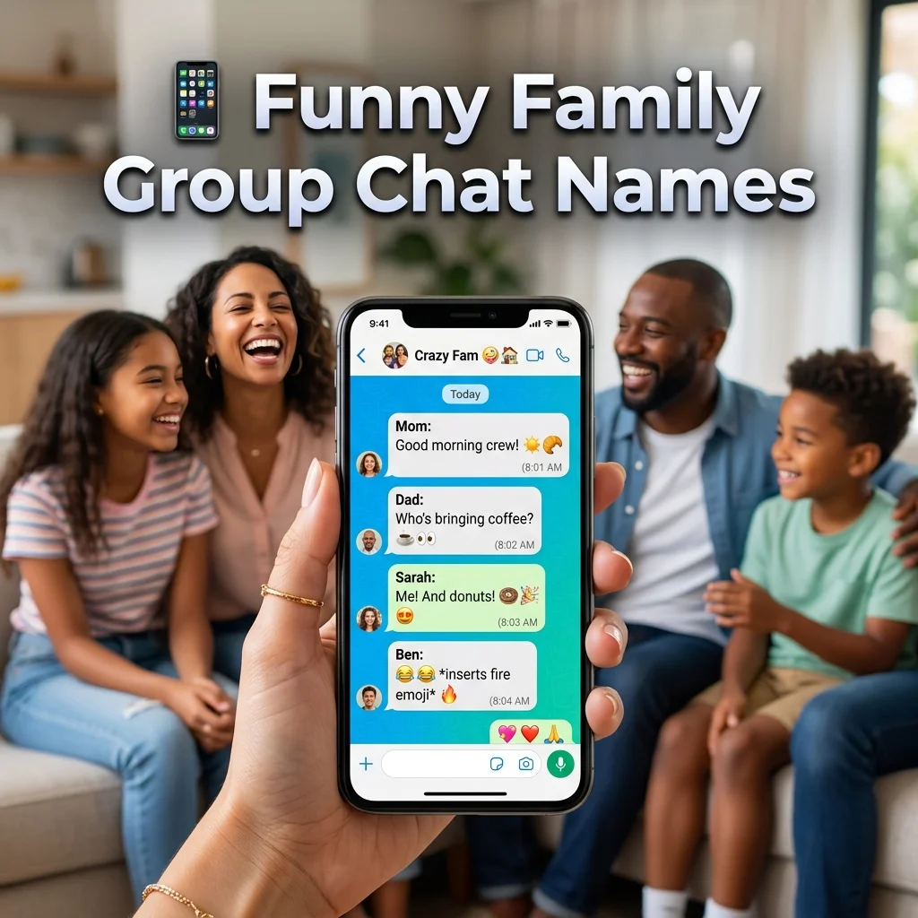 📱 Funny Family Group Chat Names