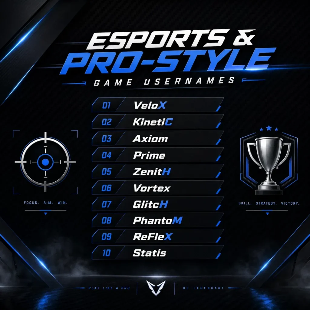 ๐ Esports & Pro-Style Game Usernames