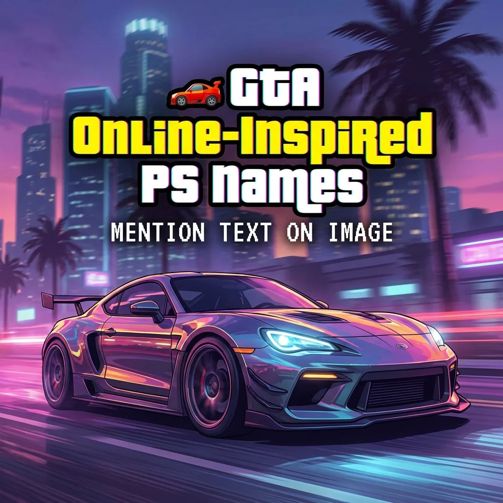 GTA Online-inspired PS names with cool, stylish, and creative PlayStation username ideas