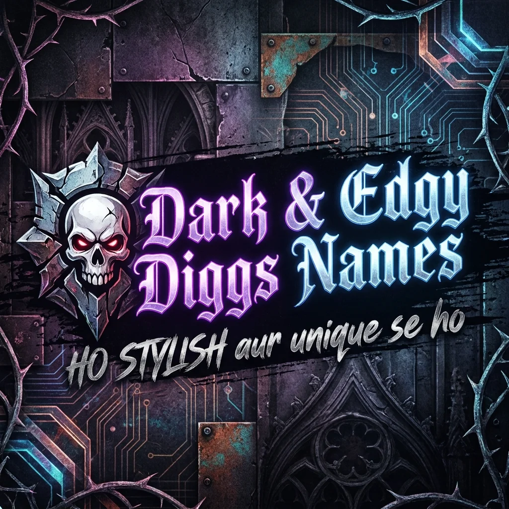 Dark and edgy Diggs names featuring bold, mysterious, intense, and creative name ideas