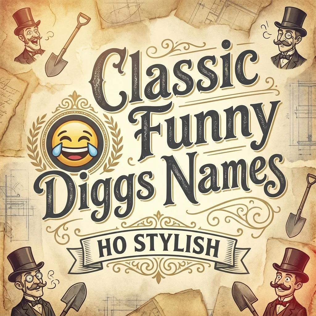 Classic funny Diggs names featuring hilarious, clever, playful, and creative name ideas