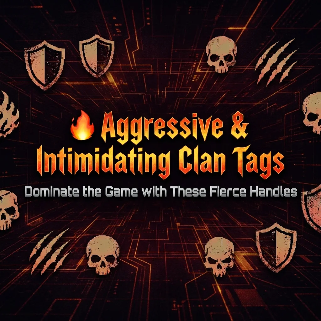Aggressive and intimidating clan tags with powerful, fierce, and competitive gaming ideas