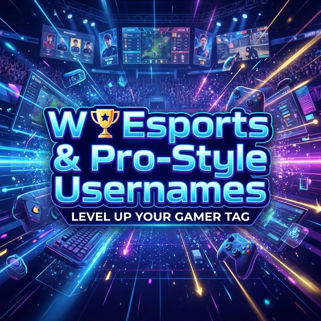 Esports and pro-style usernames with cool, competitive gaming name ideas