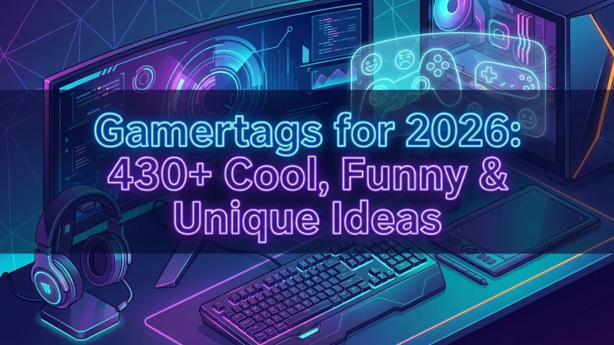 Gamertags for 2026 featuring 430+ cool, funny, unique, creative, and memorable gaming username ideas