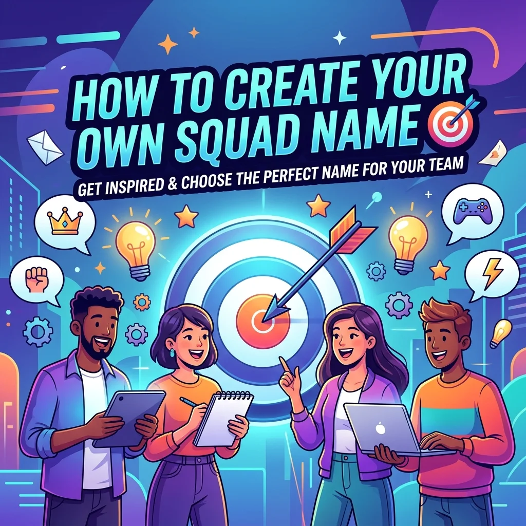 How to create your own squad name with creative gaming ideas, team branding tips, and a modern esports design