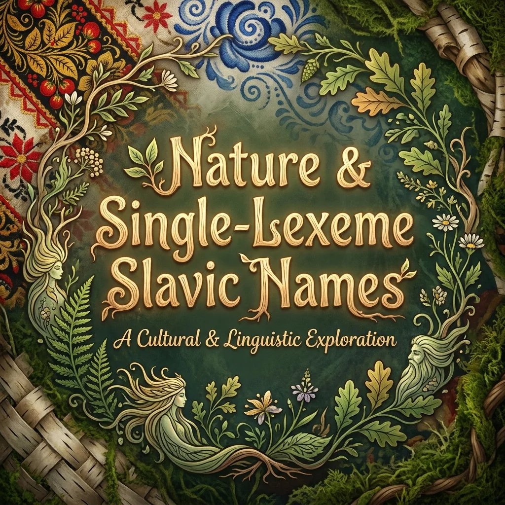 Nature and single-lexeme Slavic names featuring natural, meaningful, and distinctive Slavic name ideas