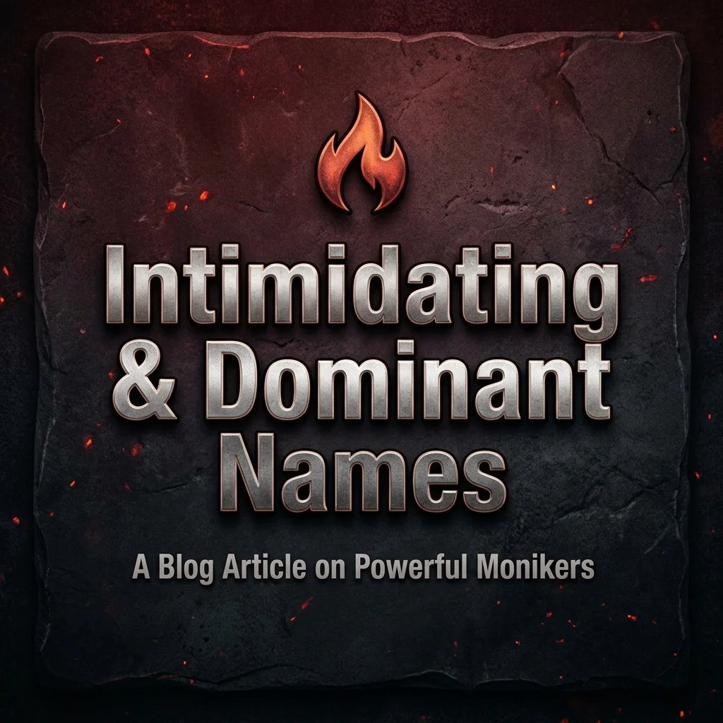 Intimidating and dominant names with powerful, fierce, and fearless ideas