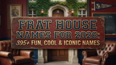 Frat house names for 2026 featuring 395+ fun, cool, creative, and iconic fraternity name ideas