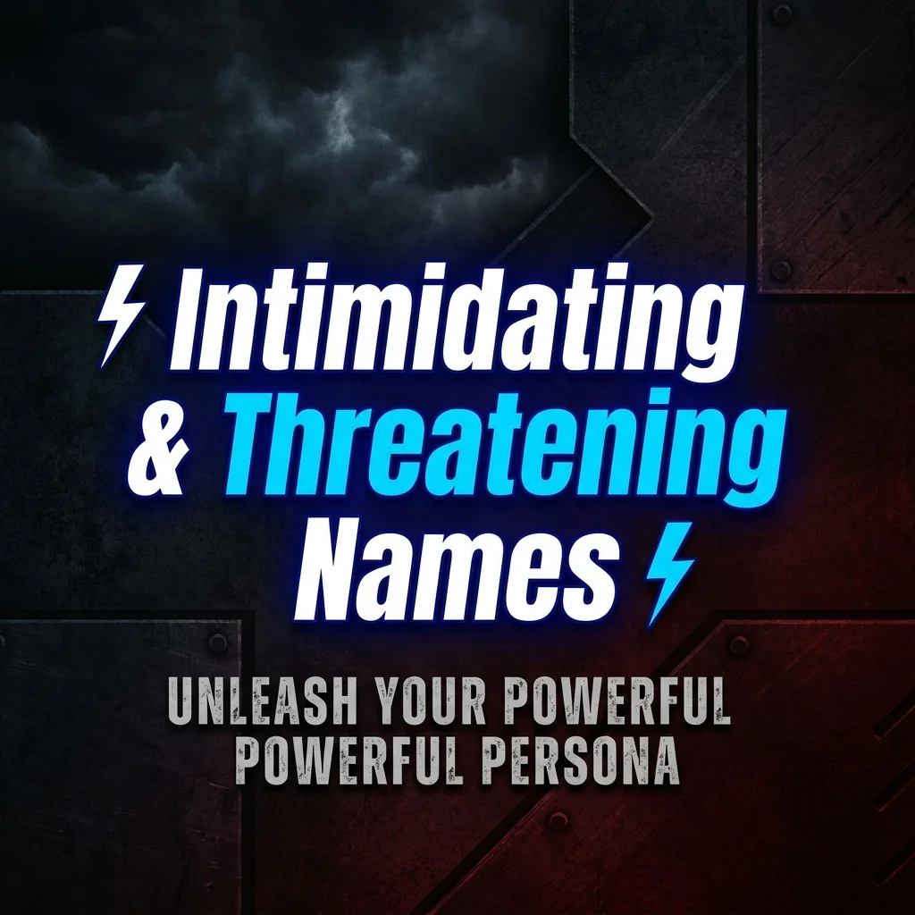 Intimidating and threatening names with bold, powerful, and fearless ideas