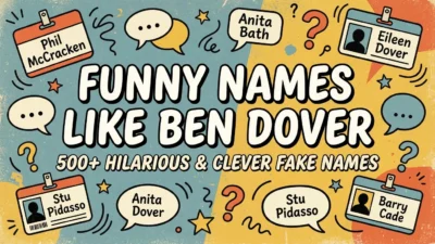 Funny names like Ben Dover featuring 500+ hilarious, clever, playful, and fictional name ideas