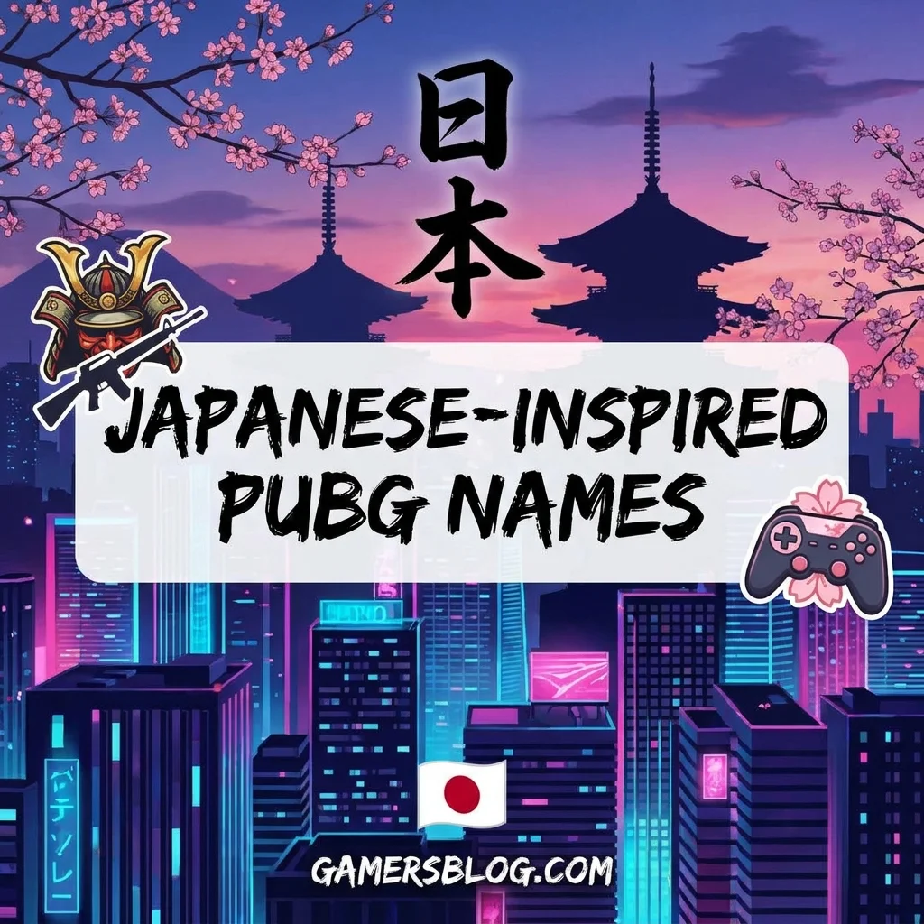 🇯🇵 Japanese-Inspired PUBG Names