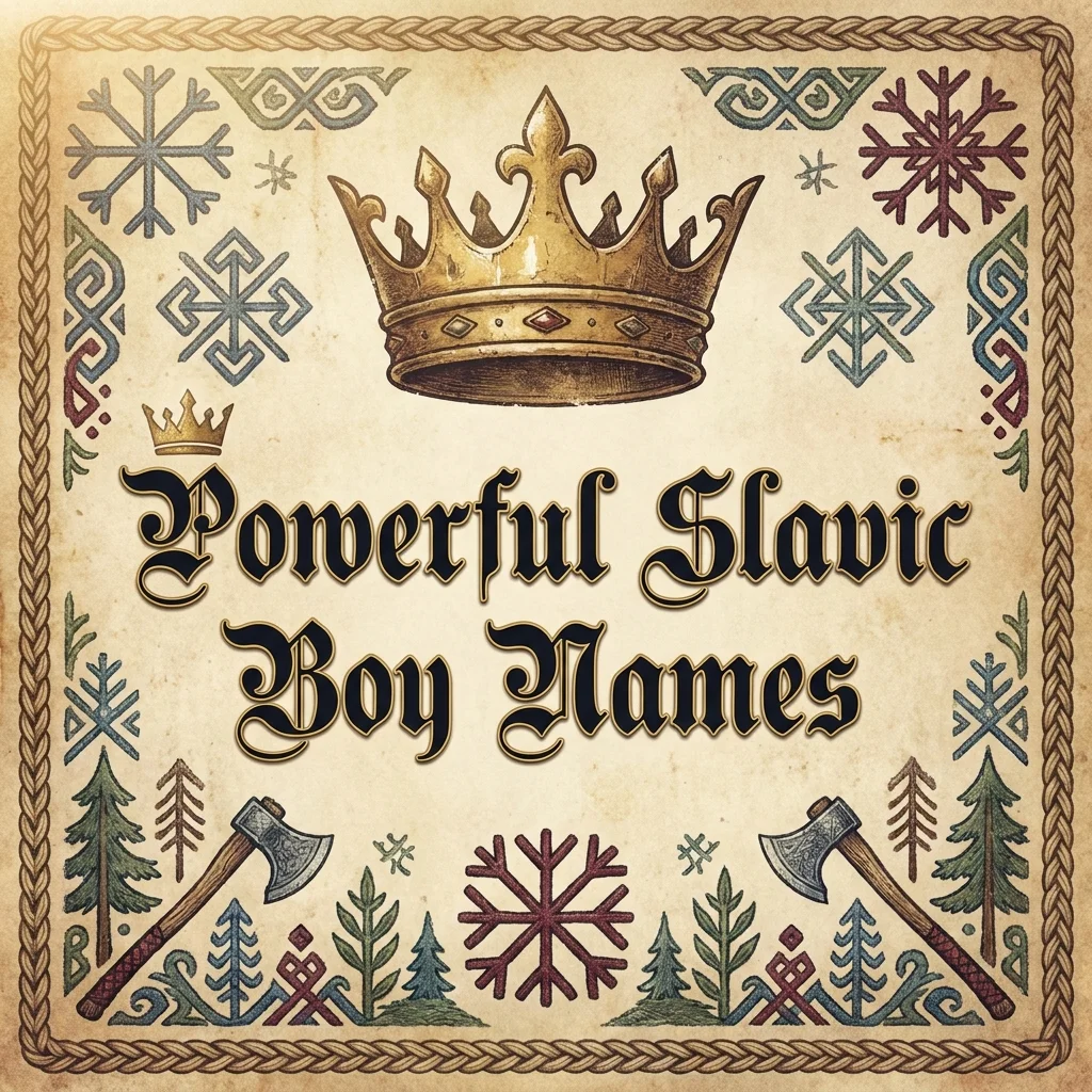 Powerful Slavic boy names featuring strong, bold, traditional, and meaningful Slavic name ideas