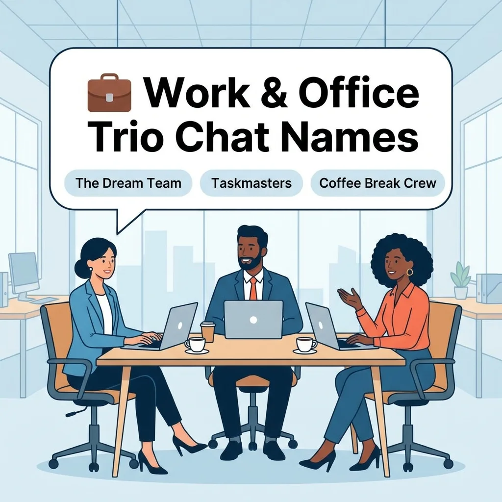💼 Work & Office Trio Chat Names