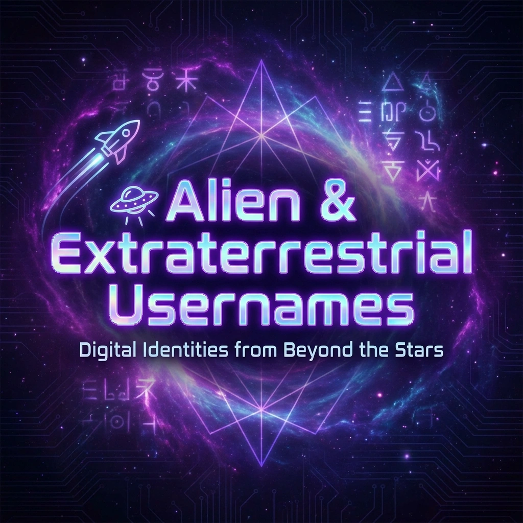 Alien and extraterrestrial usernames featuring cosmic, mysterious, and otherworldly name ideas