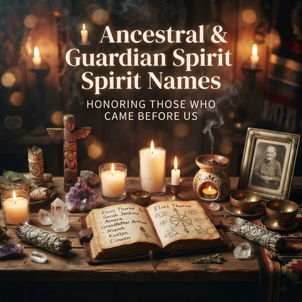 Ancestral and guardian spirit names with protective, mystical, unique, and meaningful ideas