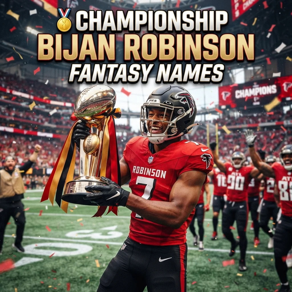 Championship Bijan Robinson fantasy names with winning and creative team name ideas