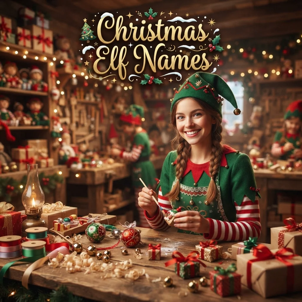 Christmas elf names with festive, magical, cute, and holiday-inspired ideas for 2026