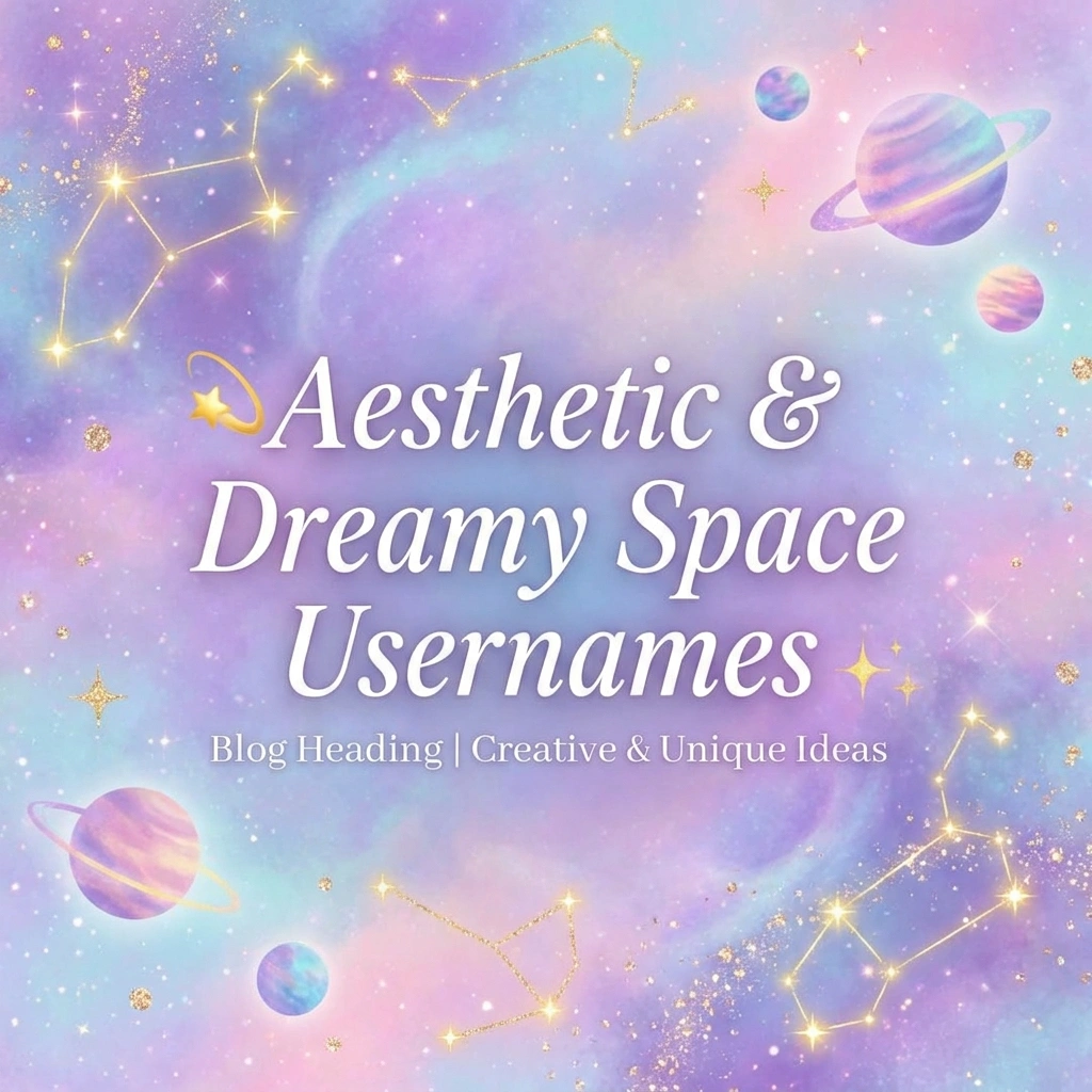 Aesthetic and dreamy space usernames featuring celestial, cosmic, and magical name ideas