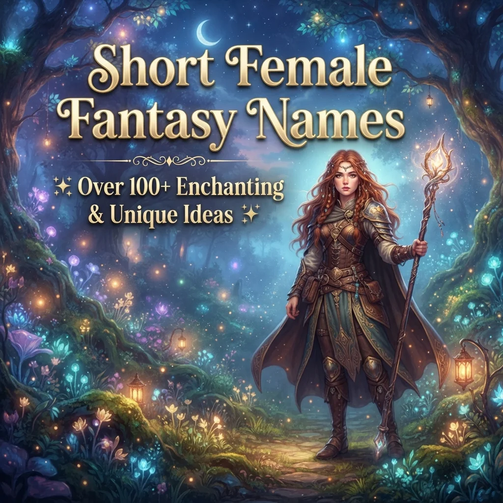 Short female fantasy names with magical, unique, and beautiful ideas