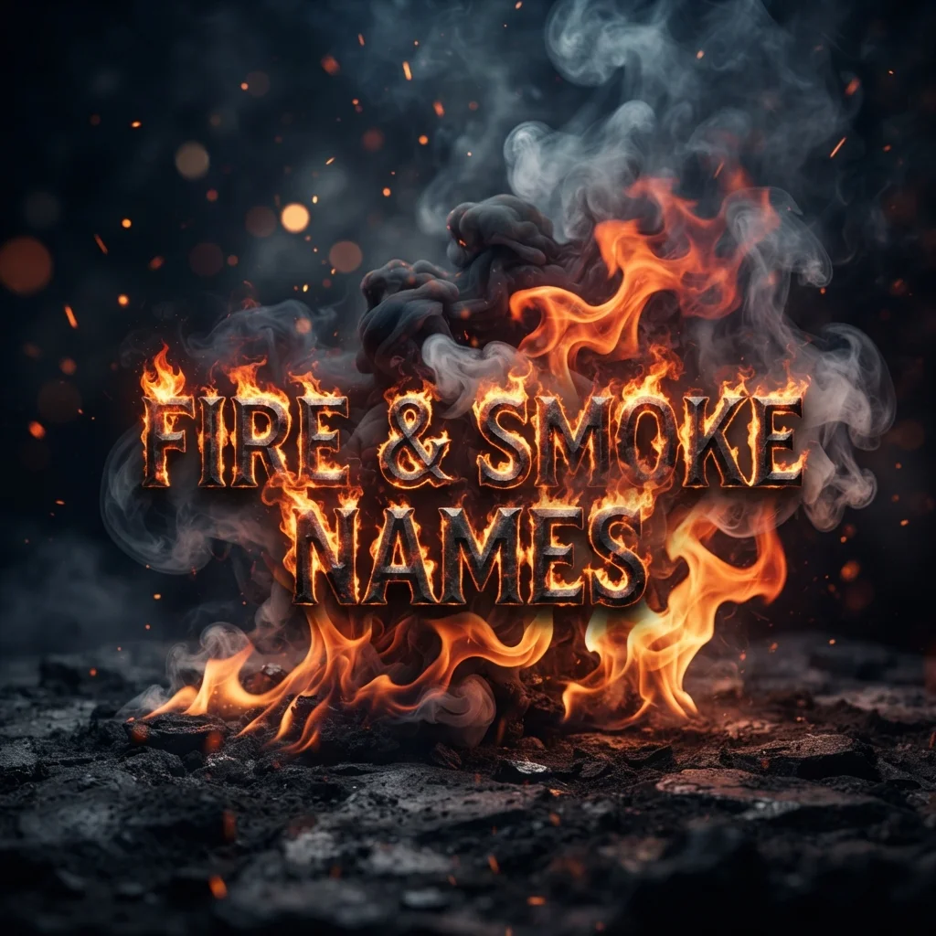 Fire and smoke names with fiery, mysterious, cool, unique, and creative ideas