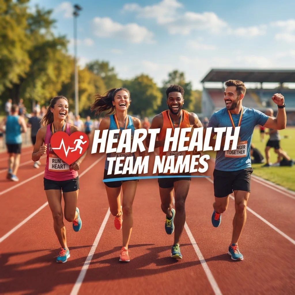 Heart health team names with inspiring and creative ideas