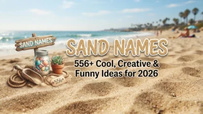 556+ sand names with cool, creative, funny, unique, and beach-inspired ideas for 2026