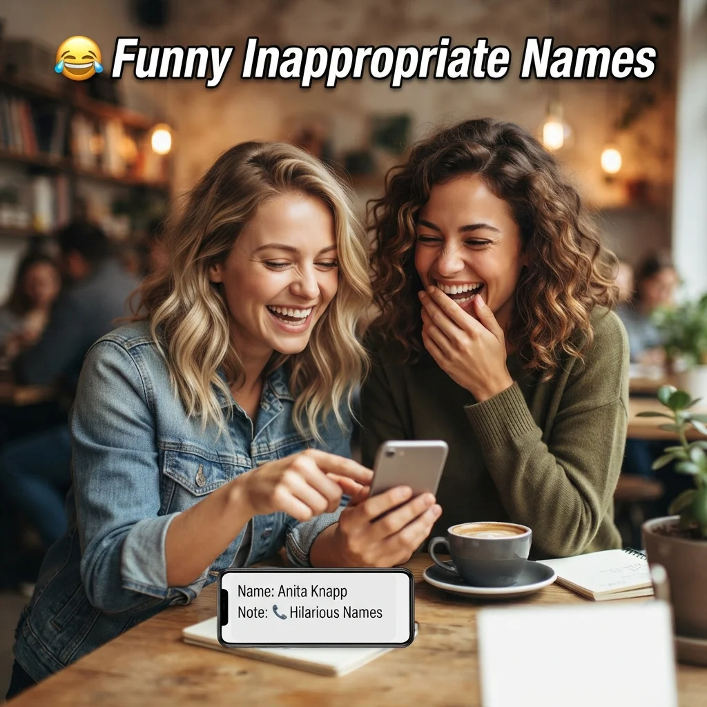 Funny inappropriate names with hilarious, cheeky, clever, and bold ideas