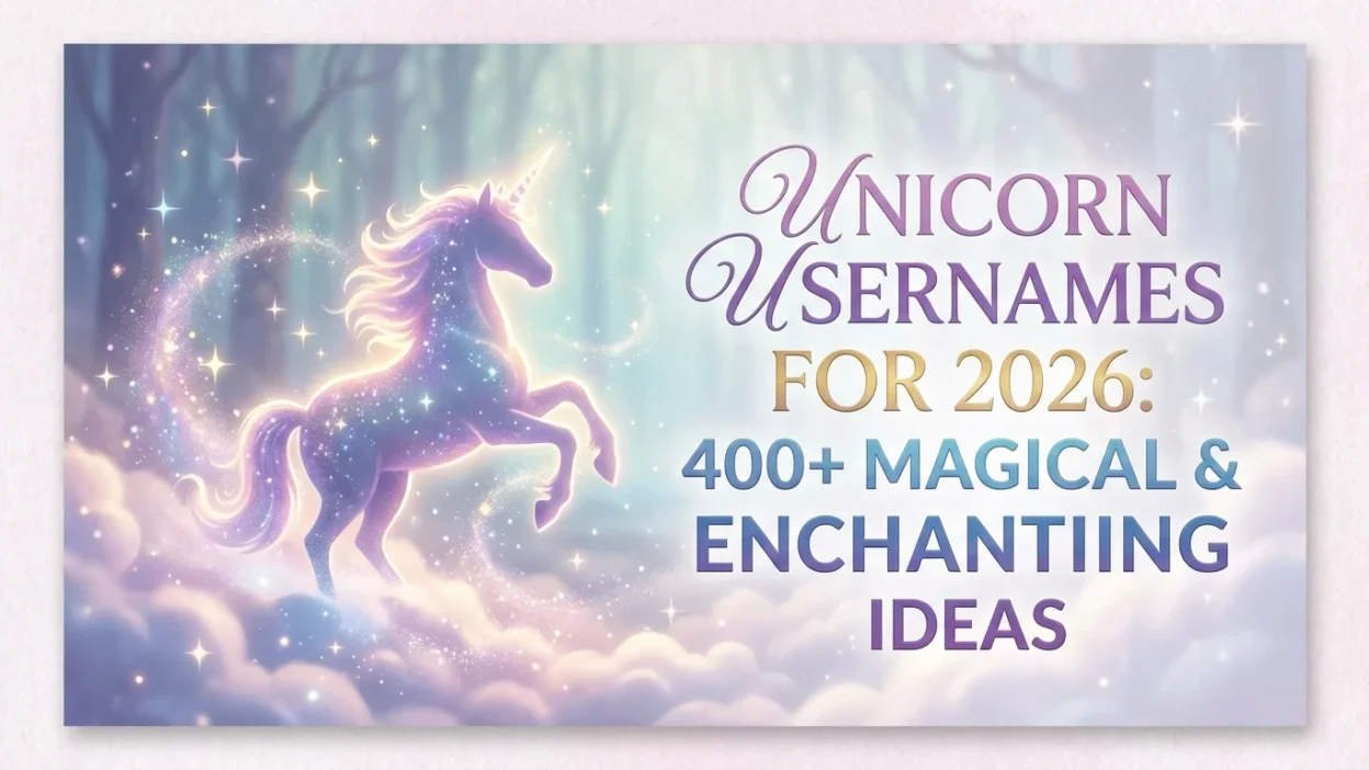Unicorn usernames for 2026 featuring 400+ magical, enchanting, whimsical, dreamy, and fantasy-inspired username ideas