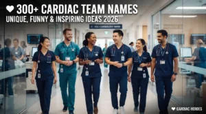 300+ cardiac team names featuring unique, funny, creative, and inspiring ideas for 2026