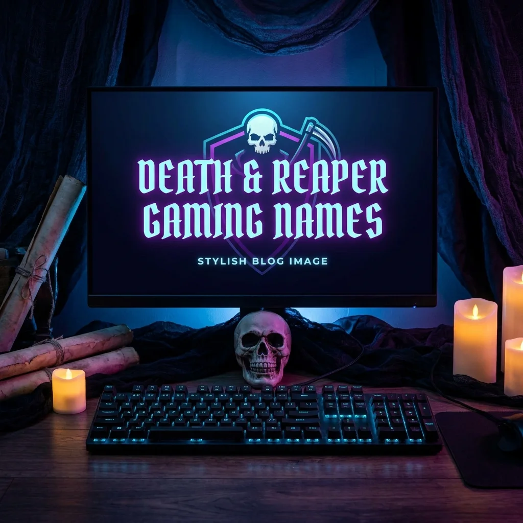Death and Reaper gaming names featuring dark, powerful, and intimidating gamer tag ideas