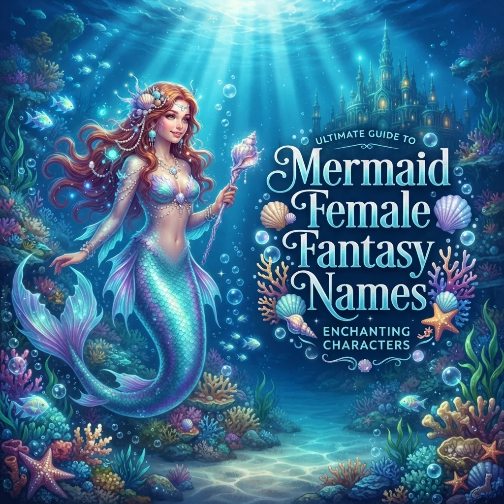 Mermaid female fantasy names with magical, enchanting, and ocean-inspired ideas