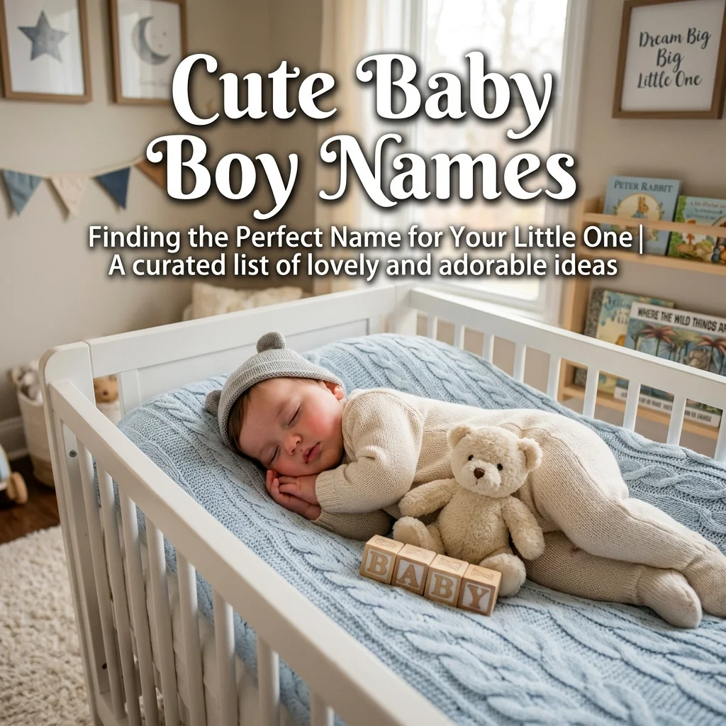 Cute baby boy names with sweet, charming, unique, adorable, modern, and lovable ideas for boys