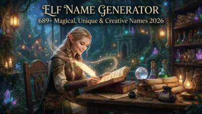 : Elf name generator with 689+ magical, unique, creative, and fantasy-inspired names for 2026