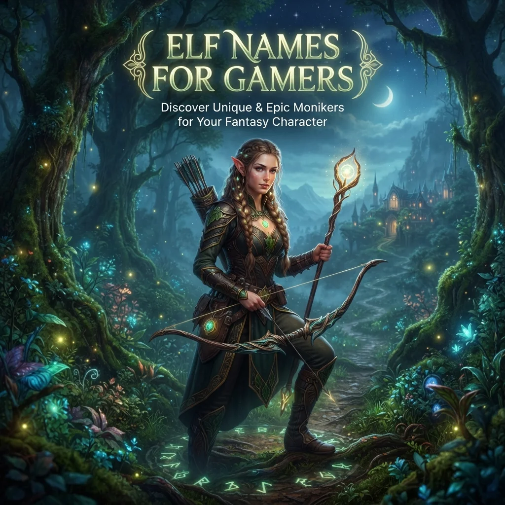 Elf names for gamers with cool, magical, unique, and fantasy-inspired gaming ideas
