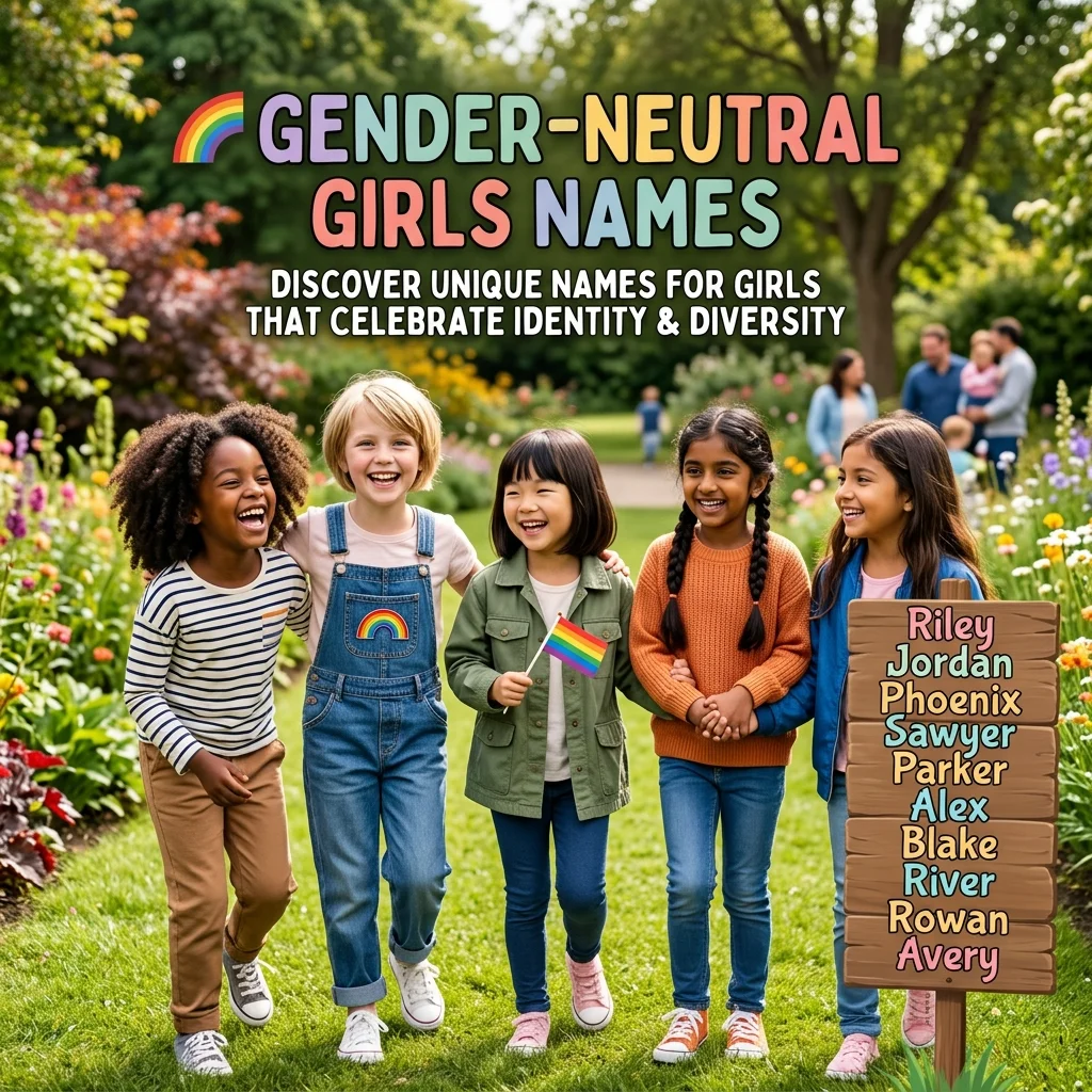 Gender-neutral girls names with unique, modern, cool, stylish, unisex, and memorable ideas for 2026