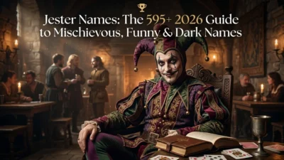595+ jester names for 2026 with mischievous, funny, dark, creepy, clever, chaotic, and fantasy-inspired ideas