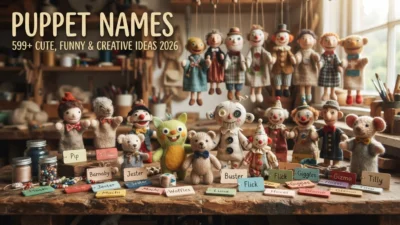 599+ puppet names with cute, funny, creative, unique, and memorable ideas for 2026