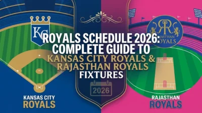 Royals Schedule 2026 featuring Kansas City Royals and Rajasthan Royals fixtures, dates, and games
