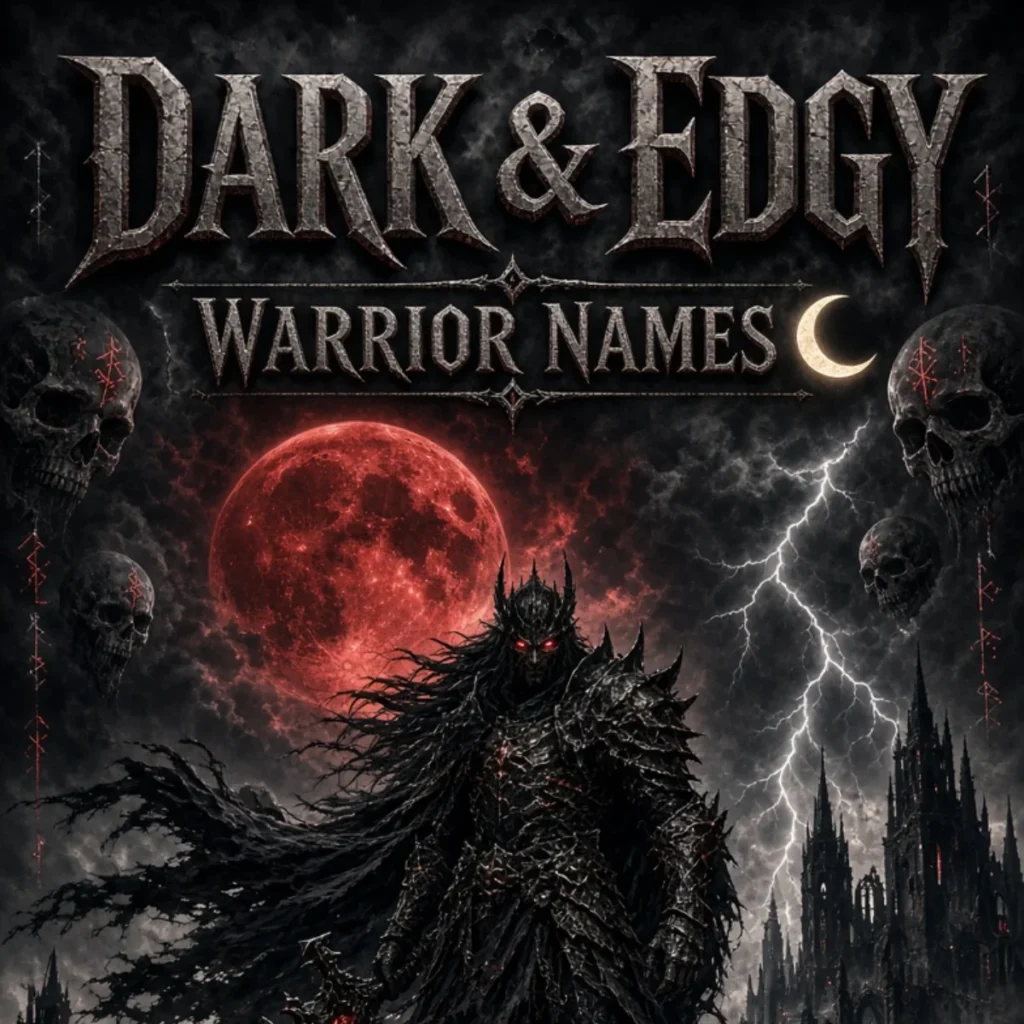 Dark and edgy warrior names with fierce, mysterious, powerful, and intimidating ideas