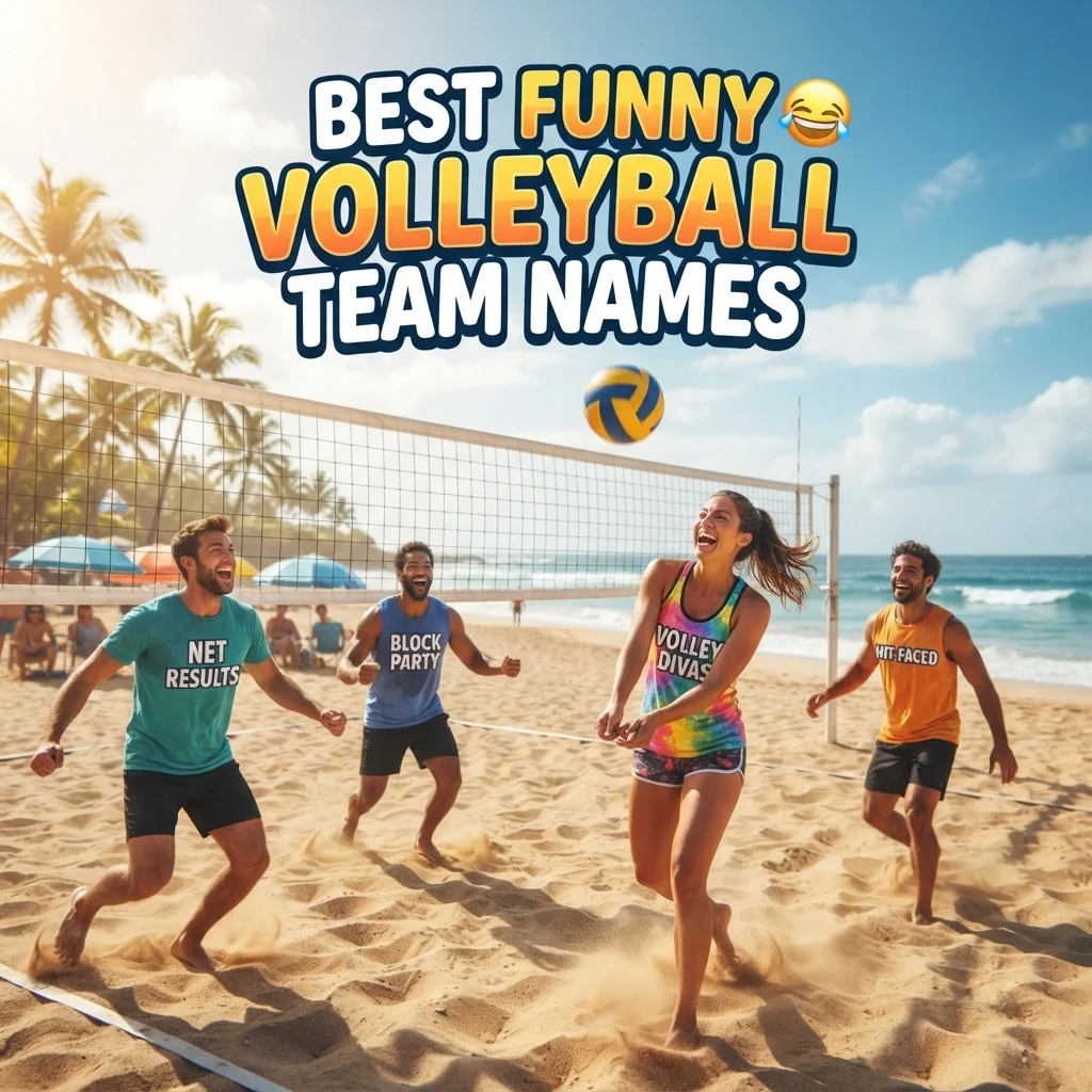 Best funny volleyball team names with hilarious and creative ideas