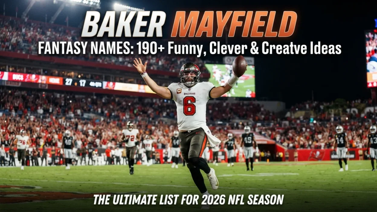 190+ Baker Mayfield fantasy names with funny, clever, and creative ideas for 2026